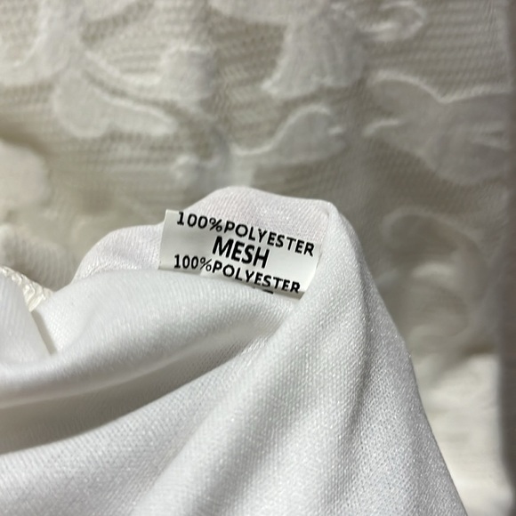 Minuet White Sequin Dress Size S Floral Pattern Sleeveless Prom Formal Wedding - Picture 11 of 12